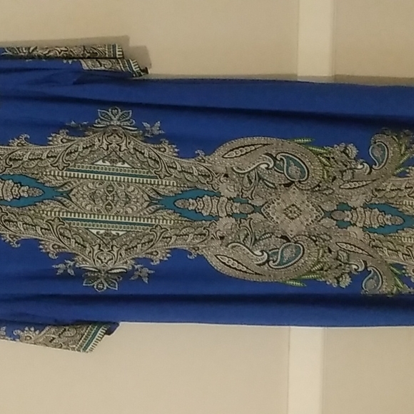 2X Studio One New York Blue Bohemian patterned dress - Picture 3 of 3